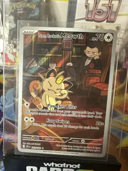 Team Rocket's Meowth 203/182 Illustration Rare Destined Rivals NM - Pokemon TCG - Image 2