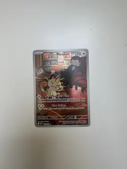 Team Rocket's Meowth 203/182 Illustration Rare Destined Rivals NM - Pokemon TCG - Image 1