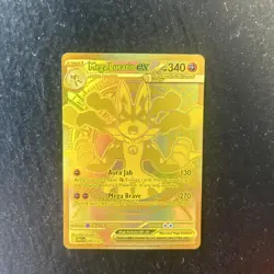 Pokemon TCG Mega Lucario EX Gold Card 188/132 Near Mint - Image 3