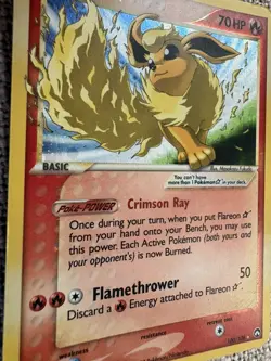 Flareon 100/108 - Gold Star EX Power Keepers Pokemon Card (Near Mint) - Image 2