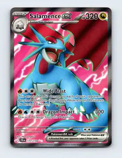 NM Salamence ex 177/159 Journey Together Ultra Rare Pokemon Card - Image 1