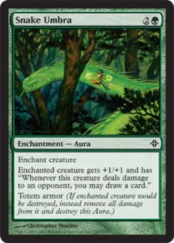 MTG magic cards 1x Snake Umbra - Foil Rise of the Eldrazi NM-Mint, English - Image 1