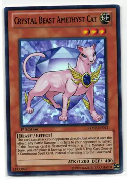 Crystal Beast Amethyst Cat Super Rare | RYMP-EN041 | Yu-Gi-Oh Card - Image 1