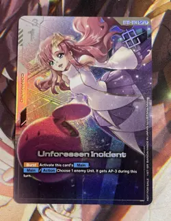 Gundam Card Game - Unforeseen Incident (Alt. Art) ST01-014 - NM Winner Promo - Image 1