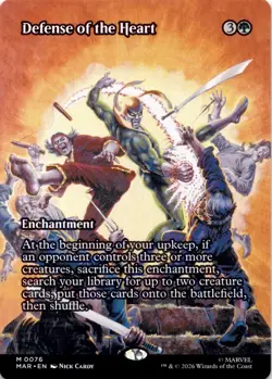 Defense of the Heart (Borderless) 76 Marvel Universe Eternal-Legal MTG NM - Image 1