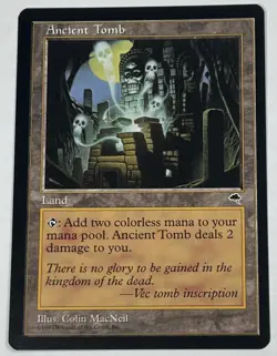 MTG Tempest ANCIENT TOMB *Near-Mint *old frame/1st printing - Image 1