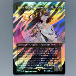 Yuna, Grand Summoner M 0216 Borderless SURGE Foil Commander Final Fantasy MtG - Image 3