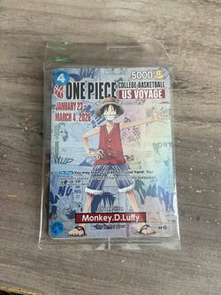 One Piece Monkey.D.Luffy US College Basketball Promo Card | SEALED - Image 1