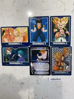 Lot (6) Cards Dragon Ball Z Hero Collection Holo Prism 398 + Saiyan Goku's BK6 - Image 1
