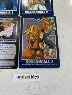 Lot (6) Cards Dragon Ball Z Hero Collection Holo Prism 398 + Saiyan Goku's BK6 - Image 5