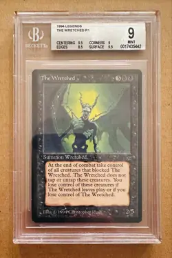 The Wretched - Legends - MTG - BGS 9. MINT w/ Two 9.5's - Image 1