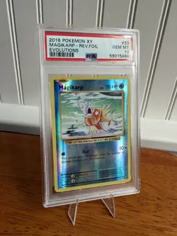2016 Pokemon XY Evolutions Magikarp Reverse Foil Holo #33 33/108 LOW POP PSA 10 - Image 1