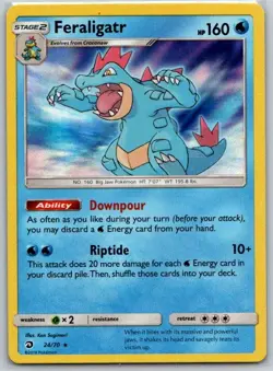 Feraligatr 24/70 Holo Rare Dragon Majesty Pokemon Lightly Played - Image 1
