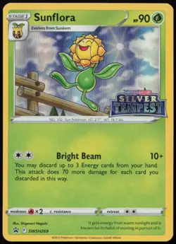 Sunflora (Prerelease) SWSH269 MP Sword & Shield Promo Holo Pokemon - Image 1