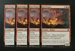 MTG Red Dragon x4 Adventures in the Forgotten Realms 160/281 Regular Uncommon NM - Image 1