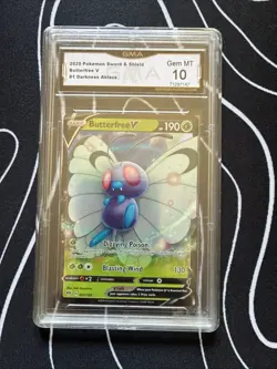 Butterfree V 001/189 Swsh03: Darkness Ablaze Holo GMA Grade 10 Pokemon Tcg - Image 1