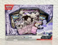 Pokemon TCG Houndstone EX Collection Box New Factory Sealed 4 Packs & Promo - Image 1