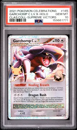 2021 POKEMON CELEBRATIONS CLASSIC COLLECTION #145 GARCHOMP C LV.X-HOLO PSA 10 - Image 1