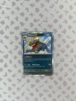 Pokemon TCG Mabosstiff Scarlet & Violet Paldean Fates Holo Card 188/091 - Image 1