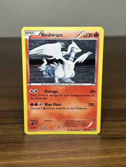 Reshiram 26/114 Black White Holo Rare Pokemon Card - Image 1