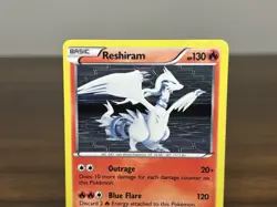 Reshiram 26/114 Black White Holo Rare Pokemon Card - Image 2