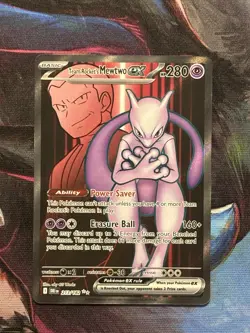 Team Rocket's Mewtwo ex 213/182 SV10: Destined Rivals Ultra Rare Pokemon Card - Image 1