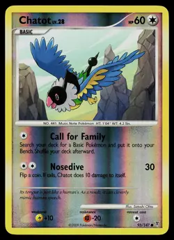 Pokemon Card - Chatot Supreme Victors 95/147 Reverse Holo - Image 1