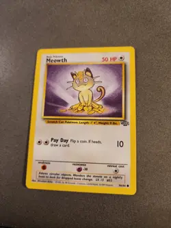MEOWTH - Jungle Set - 56/64 - Common - Pokemon Card - Unlimited Edition NM a4 - Image 1