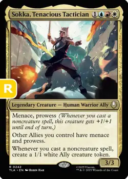 MTG Sokka Tenacious Tactician Avatar Rare Legendary Creature NM - Image 1