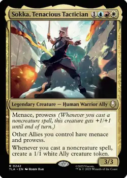 MTG Sokka Tenacious Tactician Avatar Rare Legendary Creature NM - Image 2