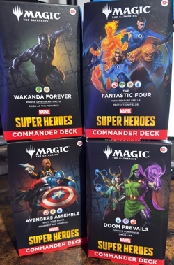 Magic 2026 Marvel Super Heroes Commander Decks Set of 4 SEALED DECKS ** NEW ** - Image 1