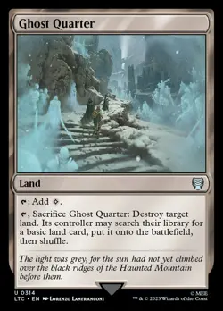 Ghost Quarter 0314 Non Foil Uncommon LOTR Commander MTG Near Mint - Image 1