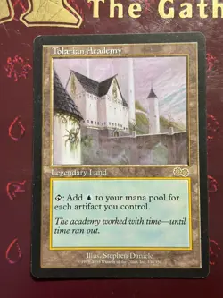 1998 MTG Magic the Gathering ~ Urza's Saga ~ Tolarian Academy ~ LP - Image 1