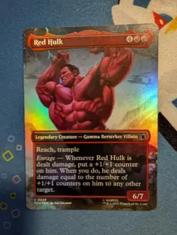 Red Hulk (Borderless) 329 Marvel Super Heroes Magic: The Gathering Foil NM - Image 1