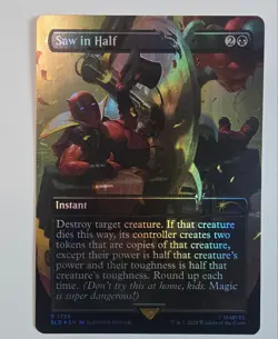 Saw in Half (Rainbow Foil) 1755 Secret Lair Drop Series Magic: The Gathering LP - Image 1