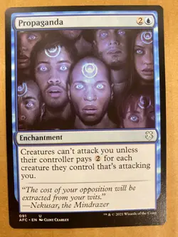 MTG 1x Propaganda 91 Commander Adventures in the Forgotten Realms Magic x1 NM - Image 1