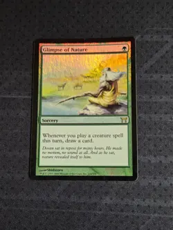 MTG Magic the Gathering - Glimpse of Nature FOIL - Champions of Kamigawa - LP - Image 1
