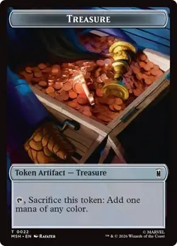 2x Treasure/Construct Token, MTG, Super Heroes Tokens, 2 pack, Magic - Image 2
