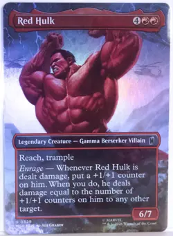 Red Hulk [New, Near Mint] Borderless *Foil* {Marvel Super Heroes} - Image 1
