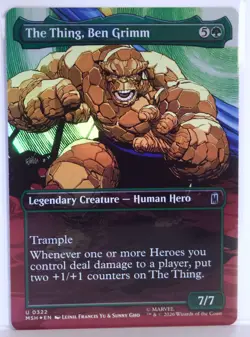 The Thing, Ben Grimm [New, Near Mint] Borderless *Foil* {Marvel Super Heroes} - Image 1