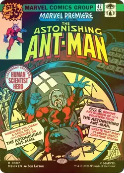 Mtg Carte Magic Marvel Astonishing Ant-Man Borderless Comic 397 FOIL NM Presale - Image 1