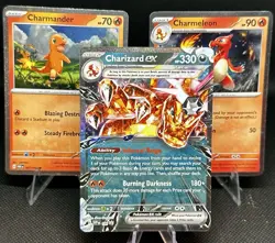 Charizard ex 196 Promo SV: Scarlet & Violet Promo Cards + Charmander/Charmeleon - Image 1