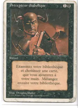 Mtg - Demonic Tutor - revised edition - 3rd edition - FRENCH - 1994 - Image 1