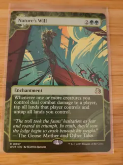 MTG Nature's Will 0057 Wilds of Eldraine Enchanting Tales M/NM Free UK P&P - Image 1