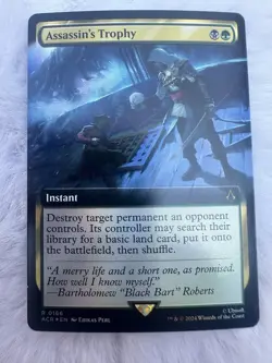MTG Assassin’s Trophy #0166 Extended Art Rare UB: Assassin’s Creed (ACR) Foil - Image 1