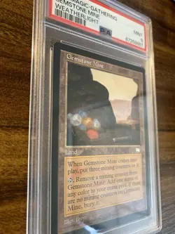 MTG✨GEMSTONE MINE ✨Weatherlight PSA 9 MINT Uncommon LAND 1997 BROM Art LOW POP ! - Image 3