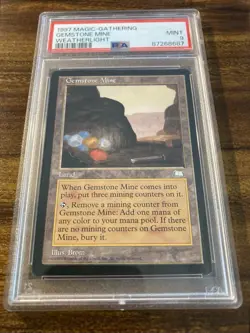 MTG✨GEMSTONE MINE ✨Weatherlight PSA 9 MINT Uncommon LAND 1997 BROM Art LOW POP ! - Image 5