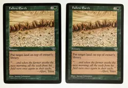 Fallow Earth (2) NM Mirage MTG Magic the Gathering - Image 1