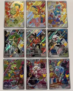 Complete Pokemon Series 2 First Partner Illustration Set Of 9 Cards NM - Image 1