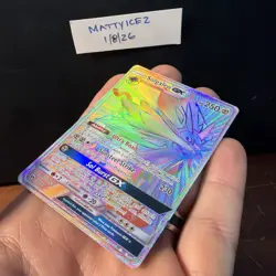 Pokemon Sun & Moon TCG Solgaleo GX 155/149 Holo Secret Rainbow Rare - Image 5